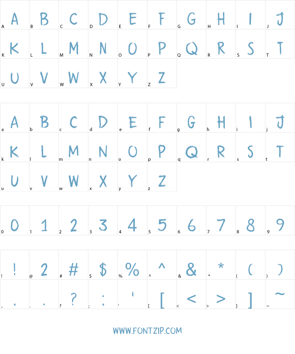 DK Attaboy Font Character